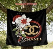 Chanel Flannel Sofa Cover Blanket Luxury Home Decor Throw IMG_6961